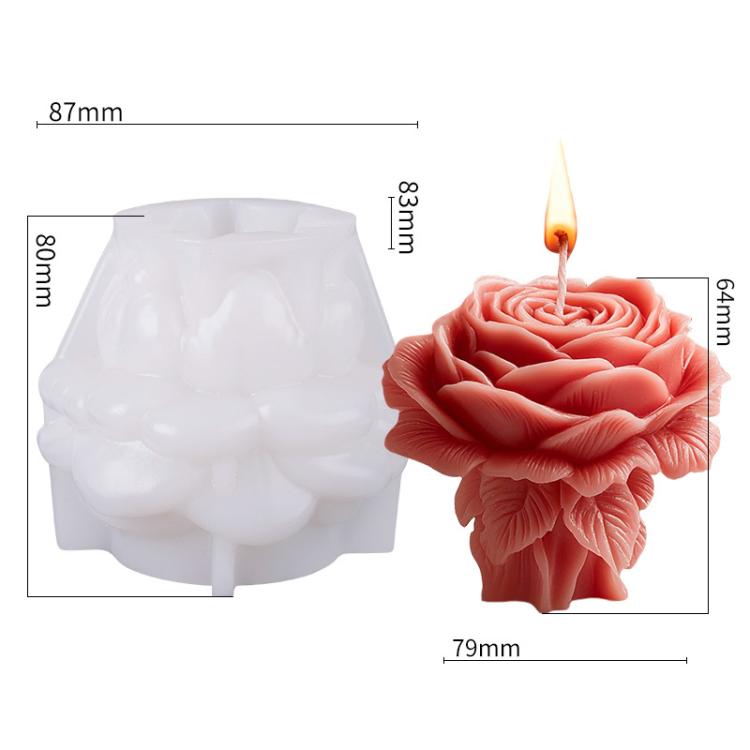 Flower Column Aromatherapy Candle Silicone Mold DIY Handmade Gift Diffuser Stone Mold, Style: Rose Kiss ZW-342