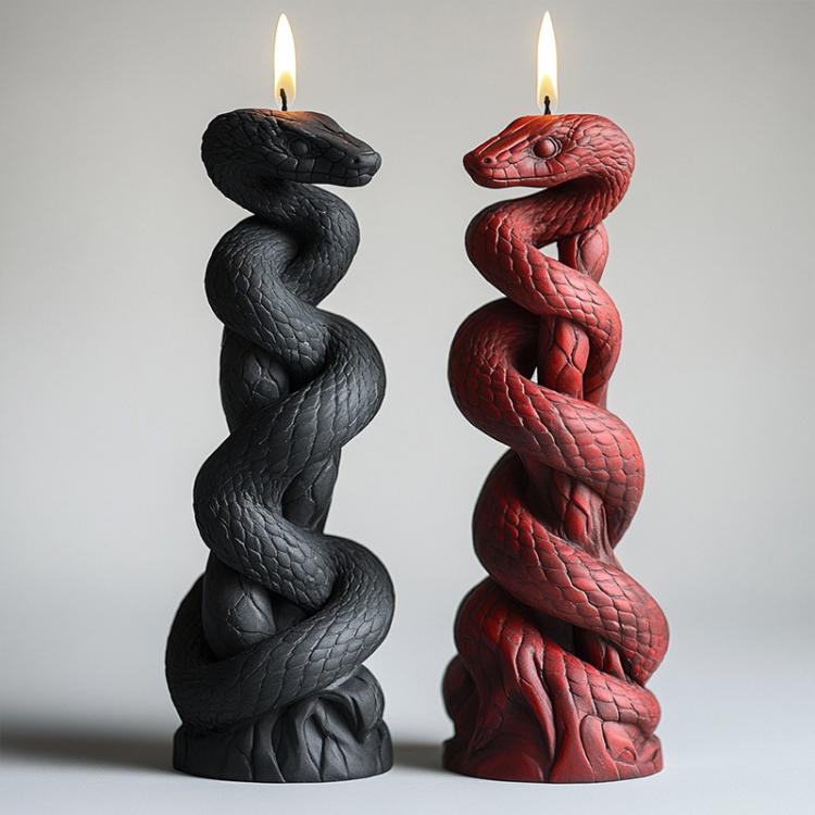 Snake-Shaped Aromatherapy Candle Silicone Mold DIY Diffuser Stone Gift Mold, Style: Snake Reincarnation ZL-984