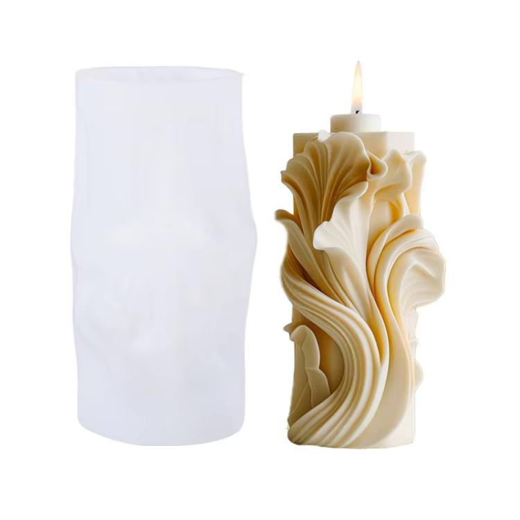 Spiral Wave Aromatherapy Candle Silicone Mold DIY Diffuser Stone Decorative Ornament Mold, Style: 3A  ZL-513