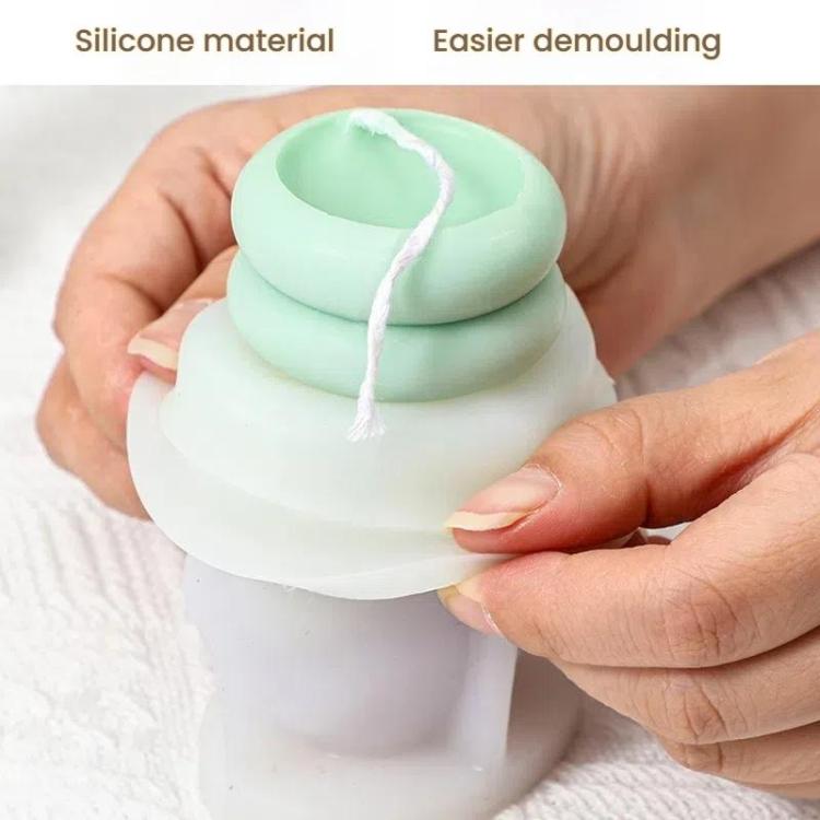 Spiral Wave Aromatherapy Candle Silicone Mold DIY Diffuser Stone Decorative Ornament Mold, Style: 3A  ZL-513