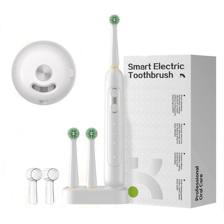 Rechargeable Electric Toothbrush for Adults 4200 RPM Rotating Brush IPX8 Waterproof Inductive Charging, Style: Sterilized White