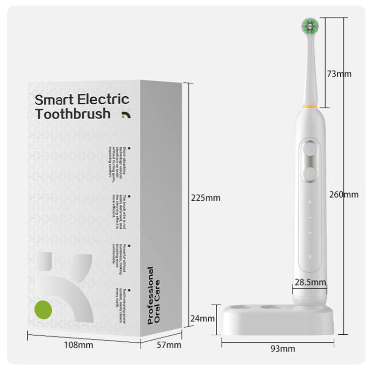 Rechargeable Electric Toothbrush for Adults 4200 RPM Rotating Brush IPX8 Waterproof Inductive Charging, Style: Sterilized White
