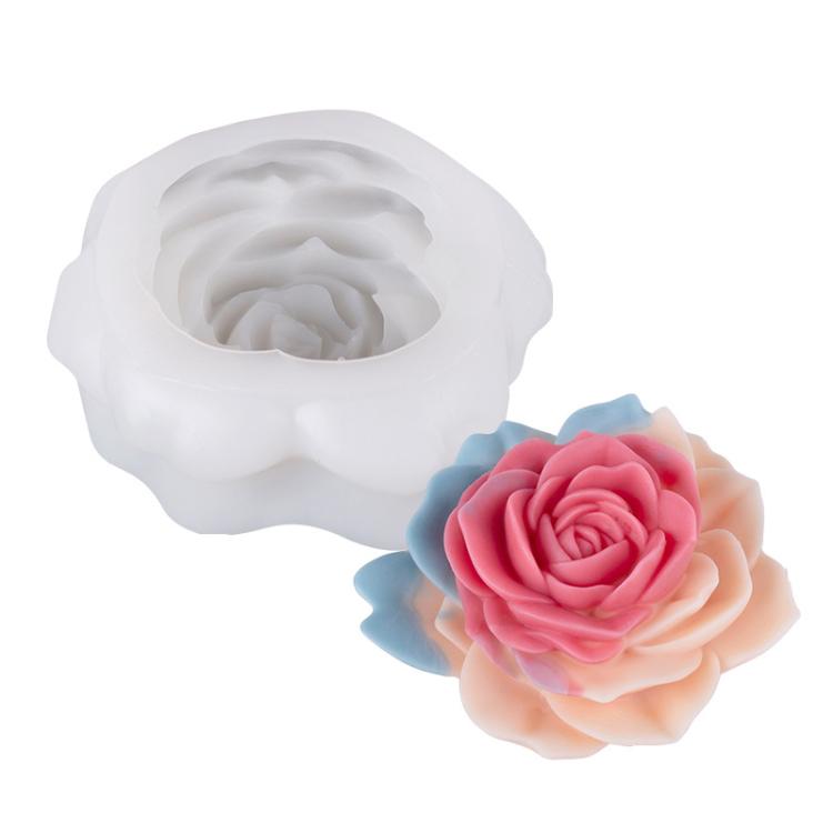 Candle Silicone Mold DIY Floral Aromatherapy Handmade Plaster Casting Mold, Style: Layered Dream ZW-349