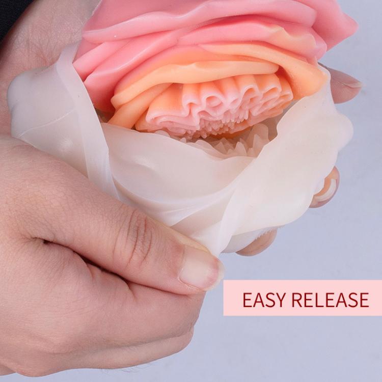 Candle Silicone Mold DIY Floral Aromatherapy Handmade Plaster Casting Mold, Style: Layered Flower Rhythm ZW-346
