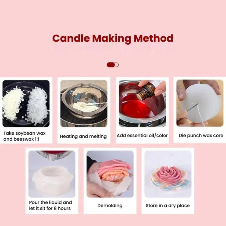 Candle Silicone Mold DIY Floral Aromatherapy Handmade Plaster Casting Mold, Style: Layered Dream ZW-349