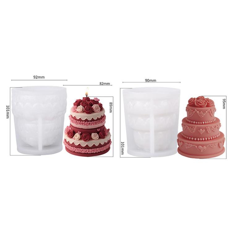 Rose Cake Scented Candle Silicone Mold DIY Diffuser Stone Ornament Handmade Soap Mold, Spec: A ZL-649