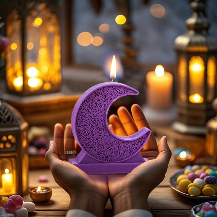 Candle Silicone Mold DIY Handmade Moon Star Aromatherapy Plaster Ornament Mold, Spec: Moon LZ-651