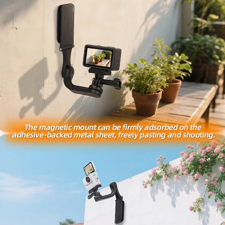 Sunnylife MJ996 Sports Camera Multi-Axis Rotating Magnetic Mount - Black