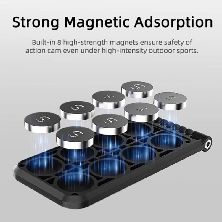 Sunnylife MJ996 Sports Camera Multi-Axis Rotating Magnetic Mount - Black