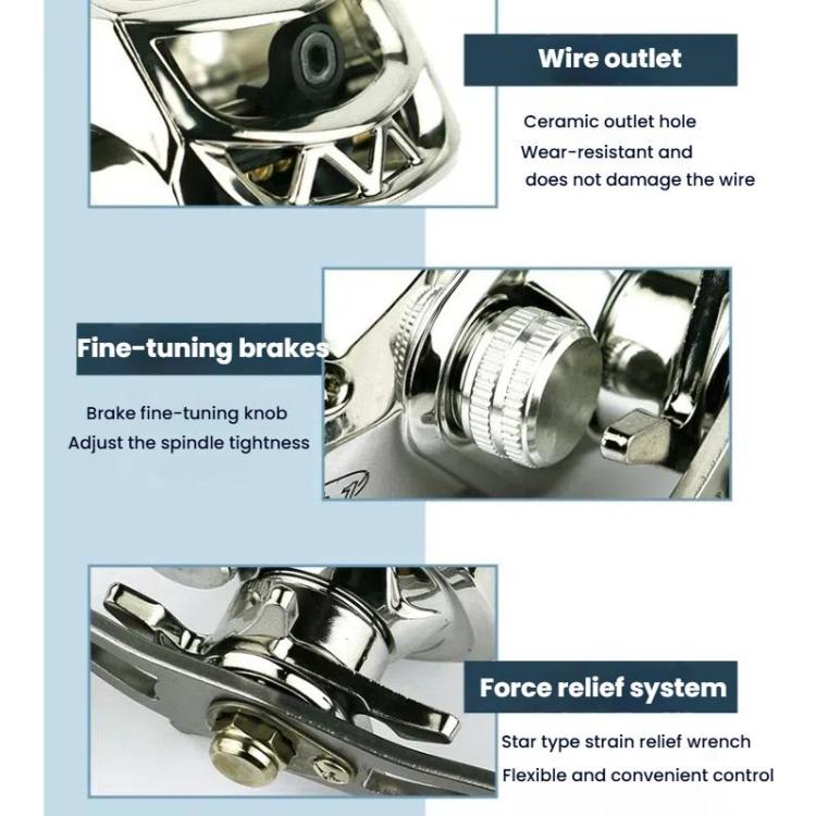 YUMOSH EQM200 Right Hand Baitcasting Fishing Reel 6.3:1 Gear Ratio with Magnetic Brake System, 12-Setting Adjustable