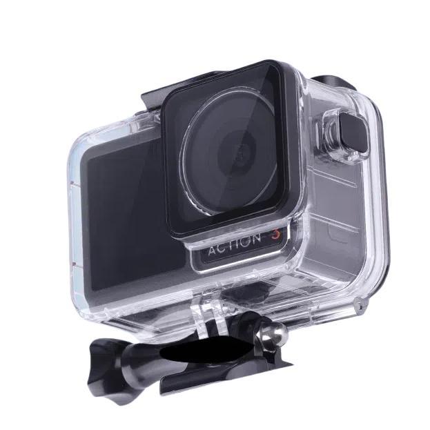 For DJI Osmo Action 3/4/5 Waterproof Case 5m Underwater Touchscreen Dive Housin - Transparent