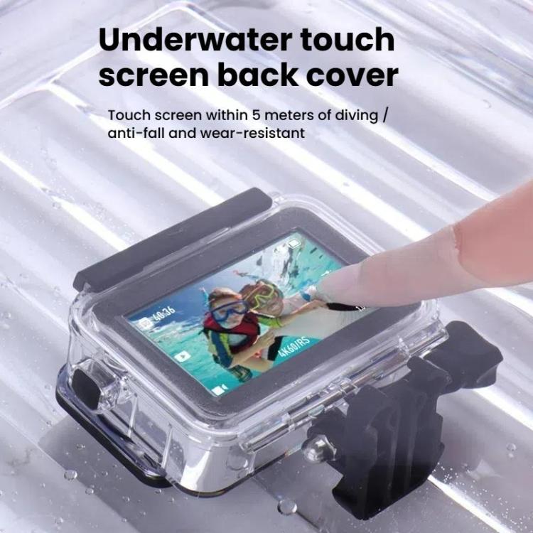 For DJI Osmo Action 3/4/5 Waterproof Case 5m Underwater Touchscreen Dive Housin - Transparent