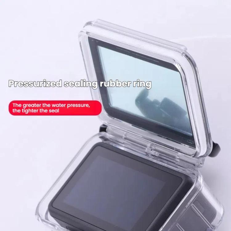 For DJI Osmo Action 3/4/5 Waterproof Case 5m Underwater Touchscreen Dive Housin - Transparent