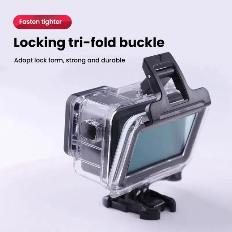 For DJI Osmo Action 3/4/5 Waterproof Case 5m Underwater Touchscreen Dive Housin - Transparent