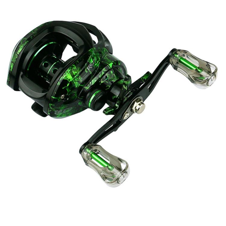 YUMOSH EQC201 Left Hand Baitcasting Fishing Reel 6.3:1 Gear Ratio With Magnetic Brake System, 12-Setting Adjustable