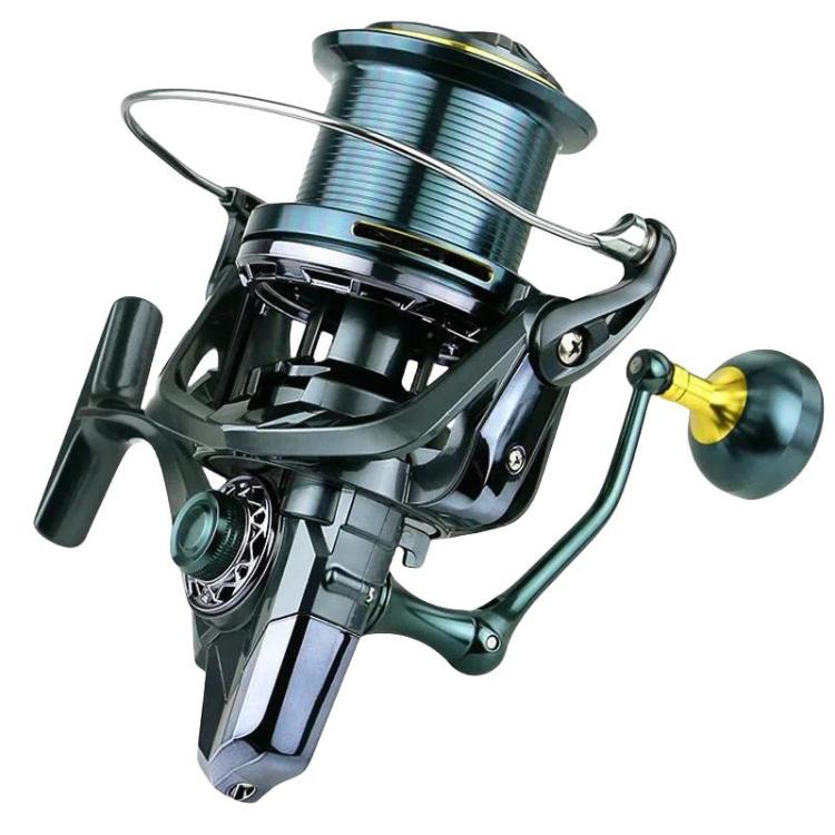 YUMOSHI TC10000 Guide Rod Structure All-Metal Spinning Reel Zero Backlash 4.7:1 Gear Ratio, Screw-In Handle for Surf Casting & Anchoring