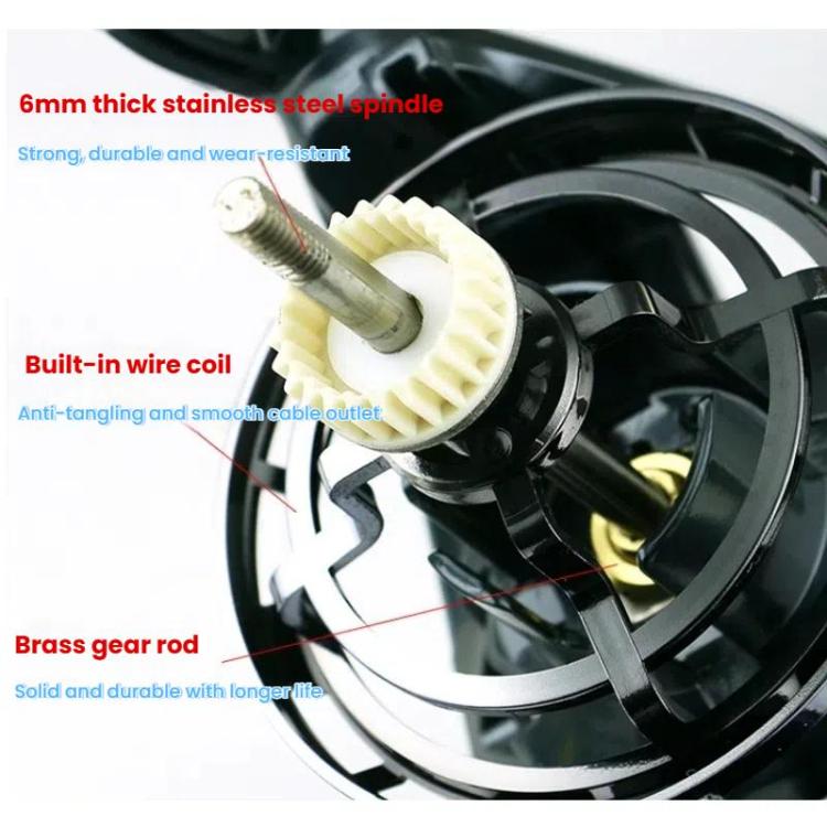 YUMOSHI TC12000 Guide Rod Structure All-Metal Spinning Reel Zero Backlash 4.7:1 Gear Ratio, Screw-In Handle for Surf Casting & Anchoring
