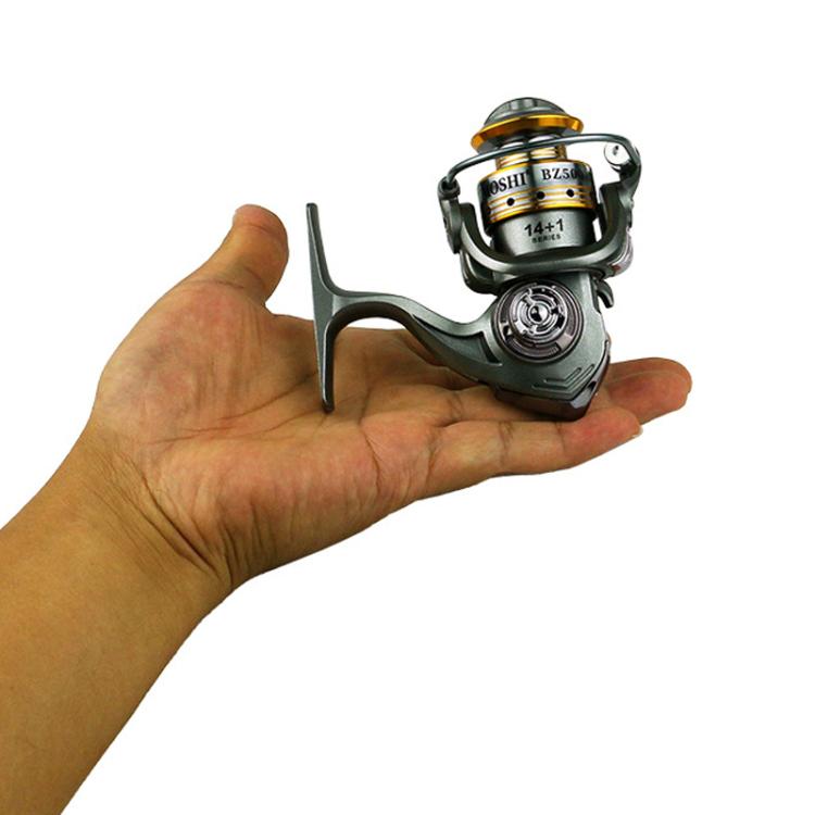 YUMOSHI BZ500 Zero-Gap Mini Spinning Reel for Rock/Ice/Raft/Lure Fishing, 5.2:1 Gear Ratio