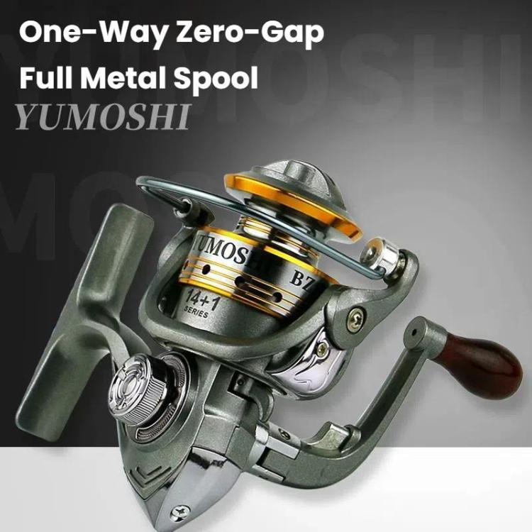 YUMOSHI BZ800 Zero-Gap Mini Spinning Reel for Rock/Ice/Raft/Lure Fishing, 5.2:1 Gear Ratio