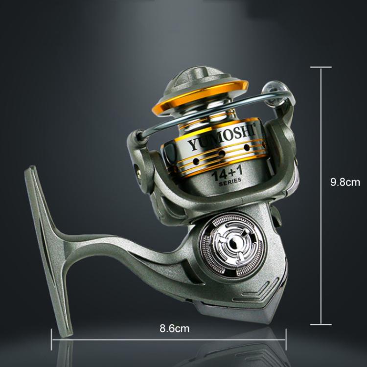 YUMOSHI BZ800 Zero-Gap Mini Spinning Reel for Rock/Ice/Raft/Lure Fishing, 5.2:1 Gear Ratio