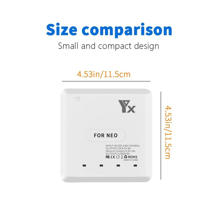 For DJI Neo Drone YX 4-port Battery Charger Charging Hub UK Plug