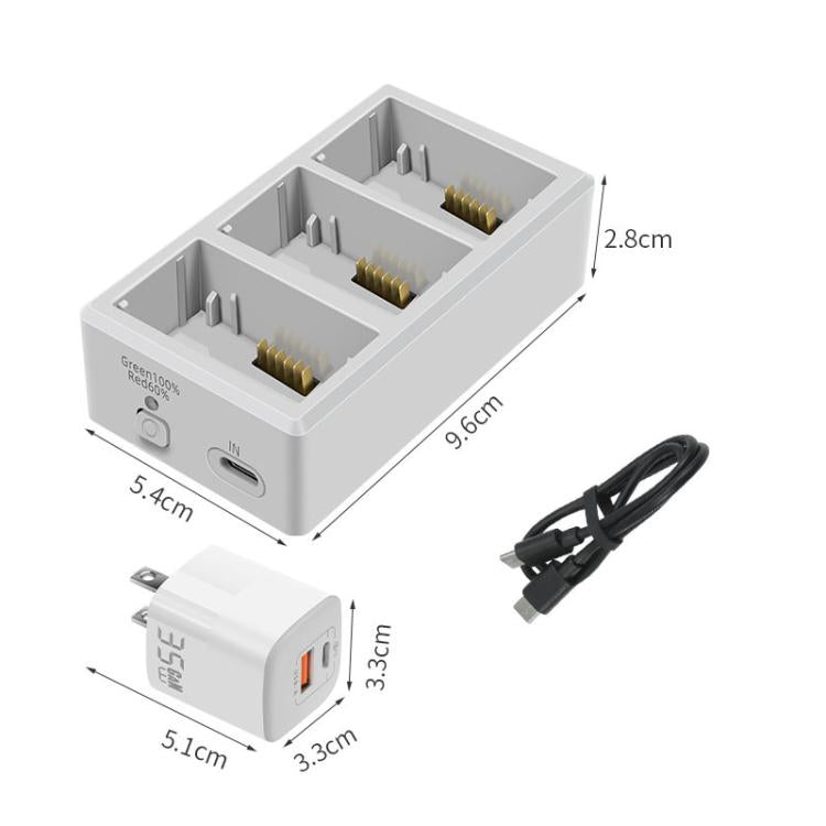 YX 3-Way Battery Charger For DJI Mini 4 Pro/Mini 3/Mini 3 Pro Charging Hub 35W EU Plug