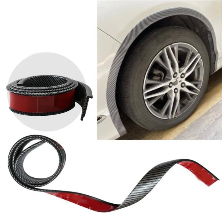 3.5cm Wide Self-Adhesive Car Wheel Arch Trim Protective Strip Anti-Scratch Guard for Vehicle Door Edge Length 1.5m Black