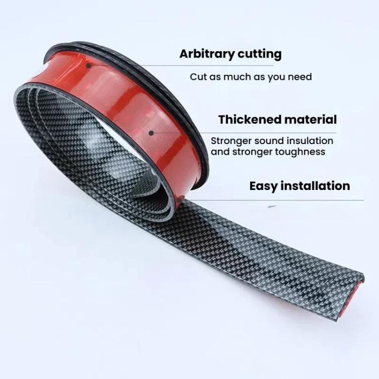3.5cm Wide Self-Adhesive Car Wheel Arch Trim Protective Strip Anti-Scratch Guard for Vehicle Door Edge Length 1.5m Carbon Fiber