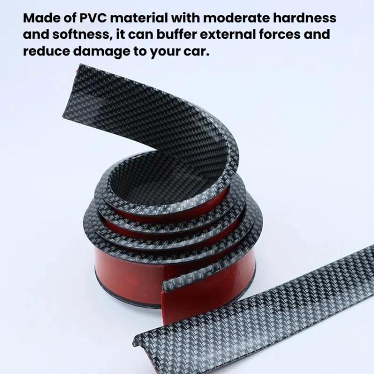 3.5cm Wide Self-Adhesive Car Wheel Arch Trim Protective Strip Anti-Scratch Guard for Vehicle Door Edge Length 1.5m Carbon Fiber