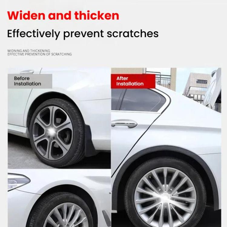 4.5cm Wide Self-Adhesive Car Wheel Arch Trim Protective Strip Anti-Scratch Guard for Vehicle Door Edge Length 1.5m Carbon Fiber