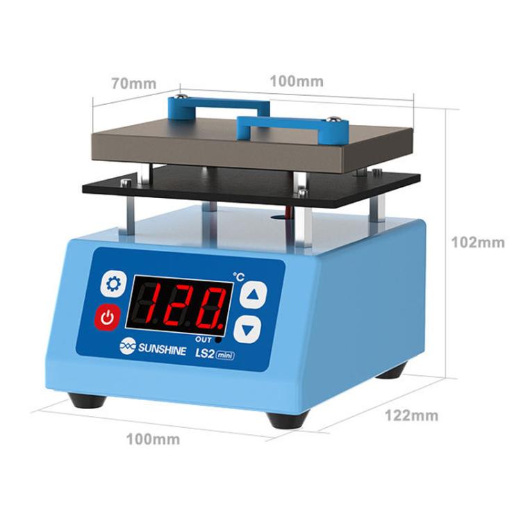 SUNSHINE LS2 MINI Mobile Phone Repair Non-Standard Motherboard Heating Table Supports Layered Bonding Tin Plating Degumming, EU Plug