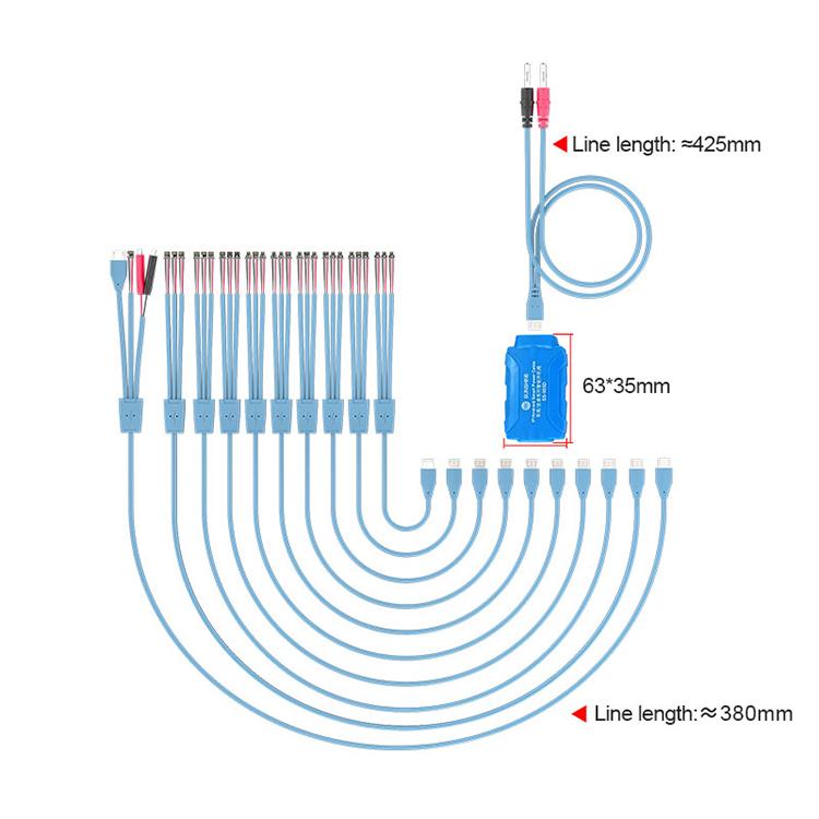 SUNSHINE SS-905D For iPhone / Android Series Power Supply Start-up Cables Mobile Phone Repair Test Cables