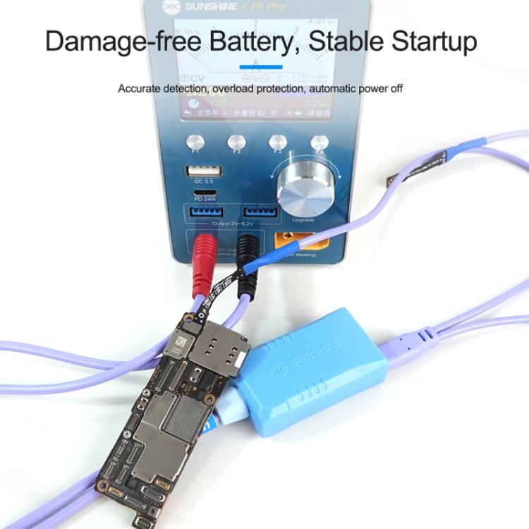 SUNSHINE SS-908E For iPhone 11-16 Series Simple Power Supply Start-up Cable Expandable Mobile Phone Repair Test Cable