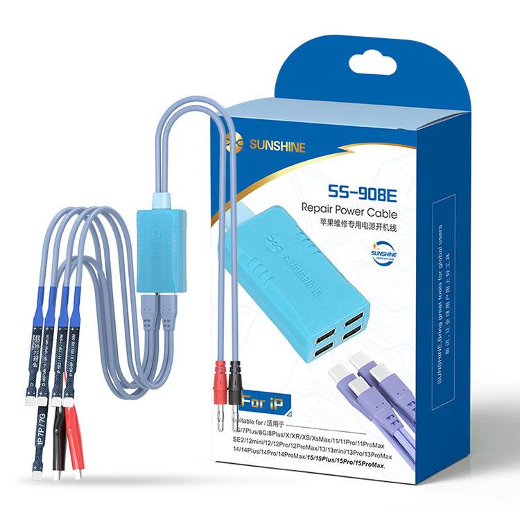 SUNSHINE SS-908E For iPhone 11-16 Series Simple Power Supply Start-up Cable Expandable Mobile Phone Repair Test Cable