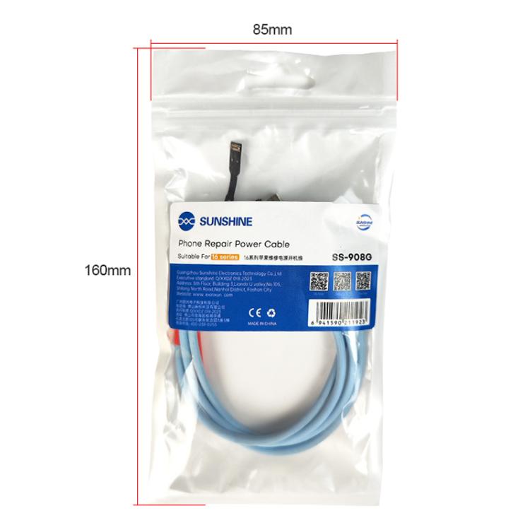 SUNSHINE SS-908G For iPhone 16 Series Power Supply Start-up Cable Mobile Phone Repair Test Cable