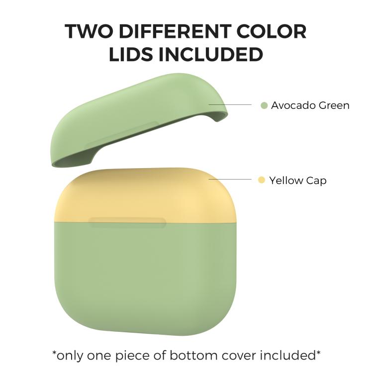 For AirPods 3 AhaStyle PT147-2 Dual-cap Split Silicone Protective Case