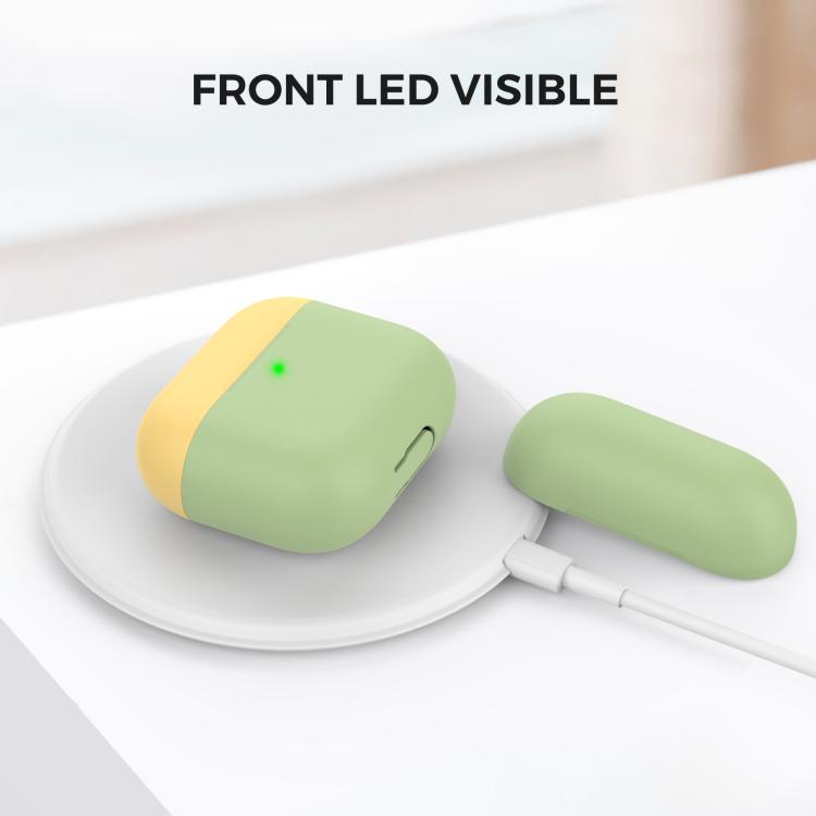 For AirPods 3 AhaStyle PT147-2 Dual-cap Split Silicone Protective Case