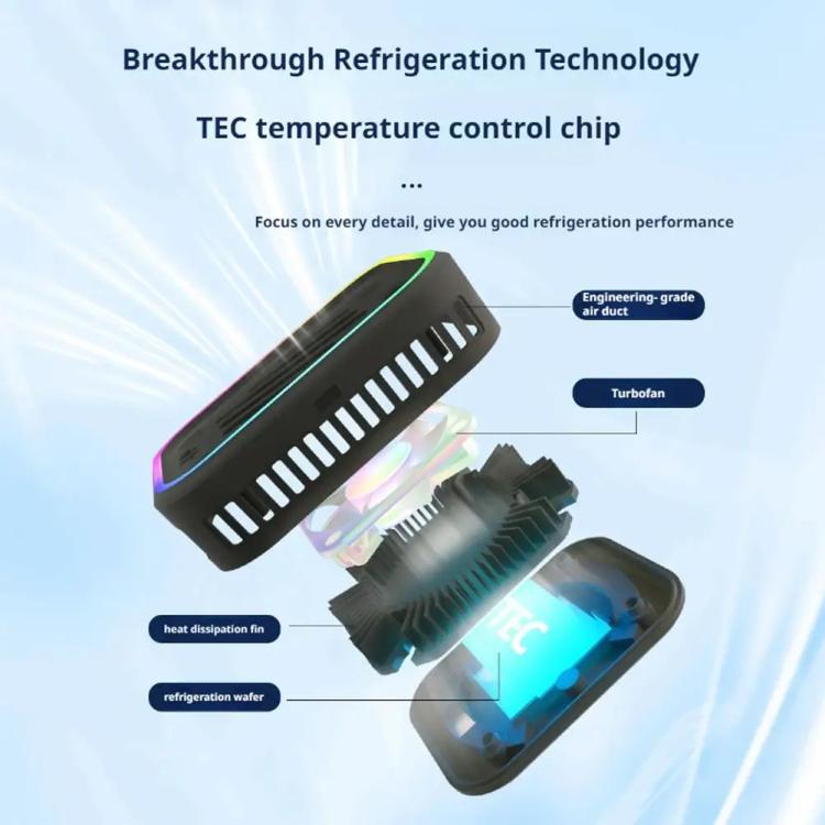 SR03 Wireless Magnetic Phone Cooler With LED Light Overclocking Semiconductor Cooling