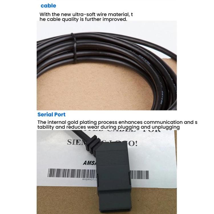 AMSAMOTION For Siemens LOGO PLC Programming Cable, Spec: USB-Cable  Driver Required