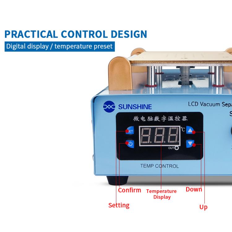 SUNSHINE S-918K 8.5 inch Workbench Screen Repair Heater Repair LCD Screen Separator Heat Separation, EU Plug