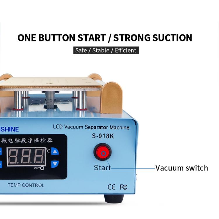 SUNSHINE S-918K 8.5 inch Workbench Screen Repair Heater Repair LCD Screen Separator Heat Separation, EU Plug