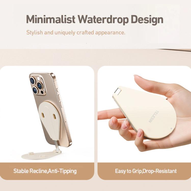TELESIN P7-RB-02 Waterdrop-shaped Mobile Phone Photography Stand Magsafe Magnetic Selfie Stick