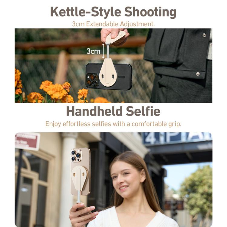 TELESIN P7-RB-02 Waterdrop-shaped Mobile Phone Photography Stand Magsafe Magnetic Selfie Stick