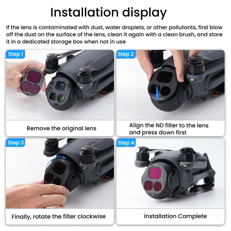 For DJI Mavic 4 Pro RCSTQ Lens Filter, Style: ND32