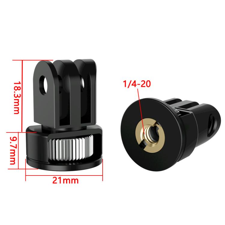 TFSM062-B Three-Slot Adapter Camera Cage 360-Degree Rotating Connector Tripod 1/4 Inch Adapter