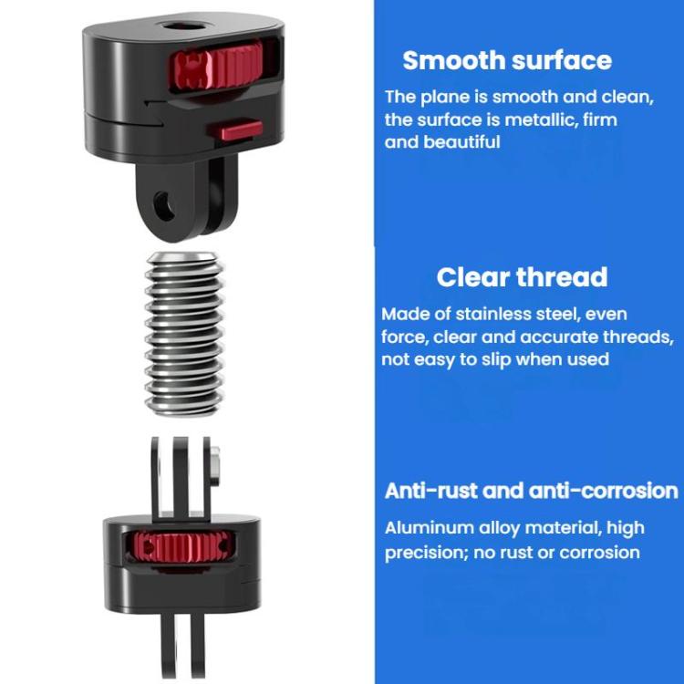TFSM151 2 Pages 2 In 1 Action Camera 1/4 Metal Adapter Quick Release Mount