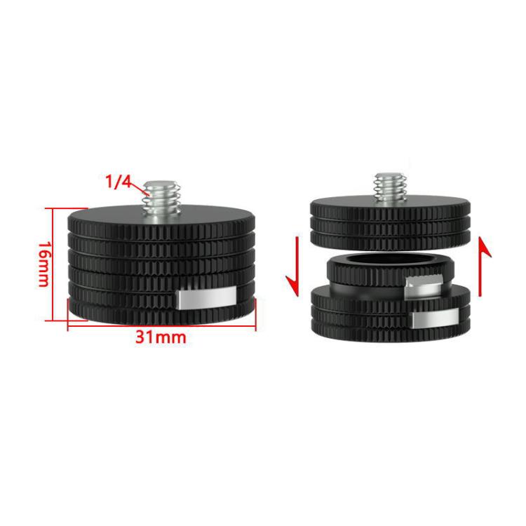TFSM100 1/4 Male To Female Action Camera Quick Release Adapter Tripod Accessories