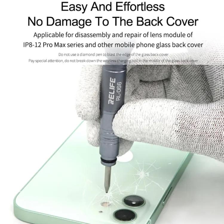 RELIFE RL-066 Mobile Phone Glass Back Cover Explosion Pen Screen Removal Frame Breaker