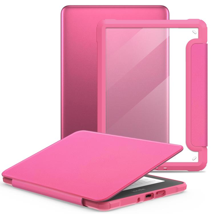 For Kindle Paperwhite 12th Gen 2024 7-inch Leather Case Transparent Protective Cover With Auto Wake/Sleep