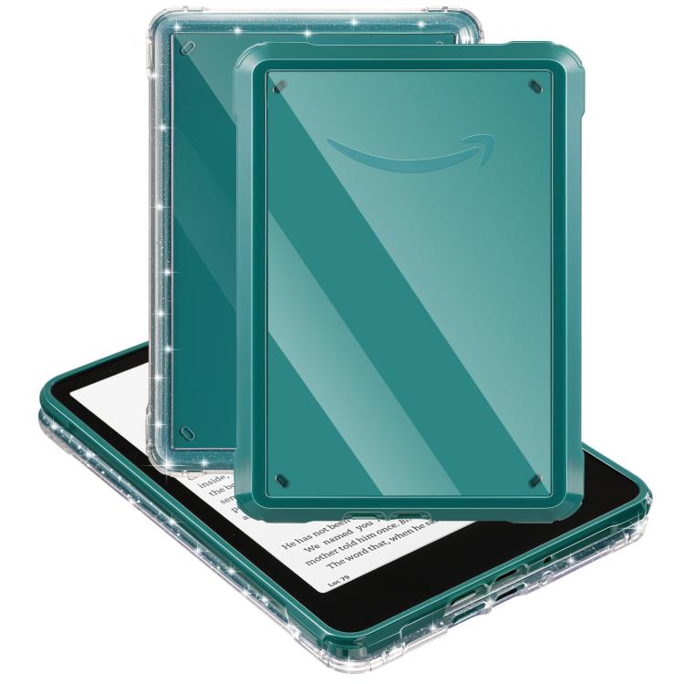 For Kindle Paperwhite 12th Gen 2024 Clear Case TPU+PC Lightweight Scratch-Proof Cover Deep Rose Red